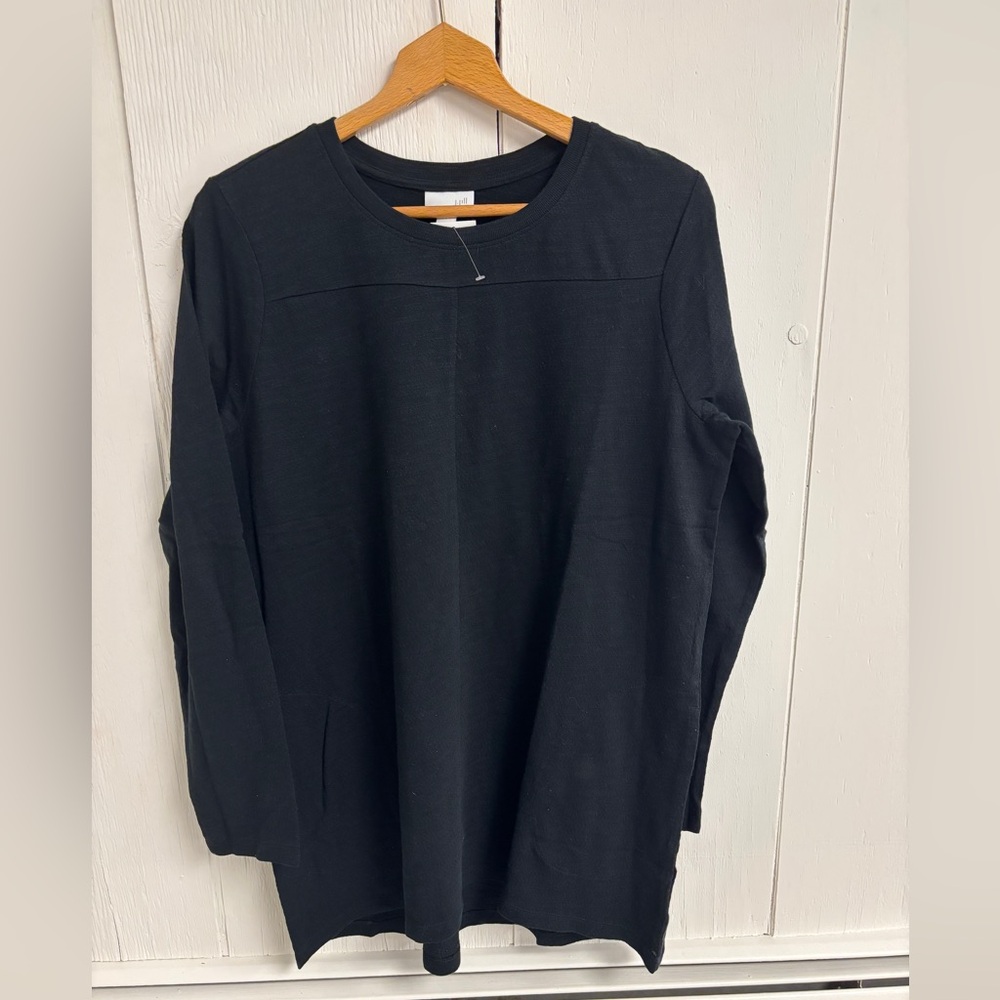 J. Jill 100% Cotton, Long Sleeve Tee w/ Pockets